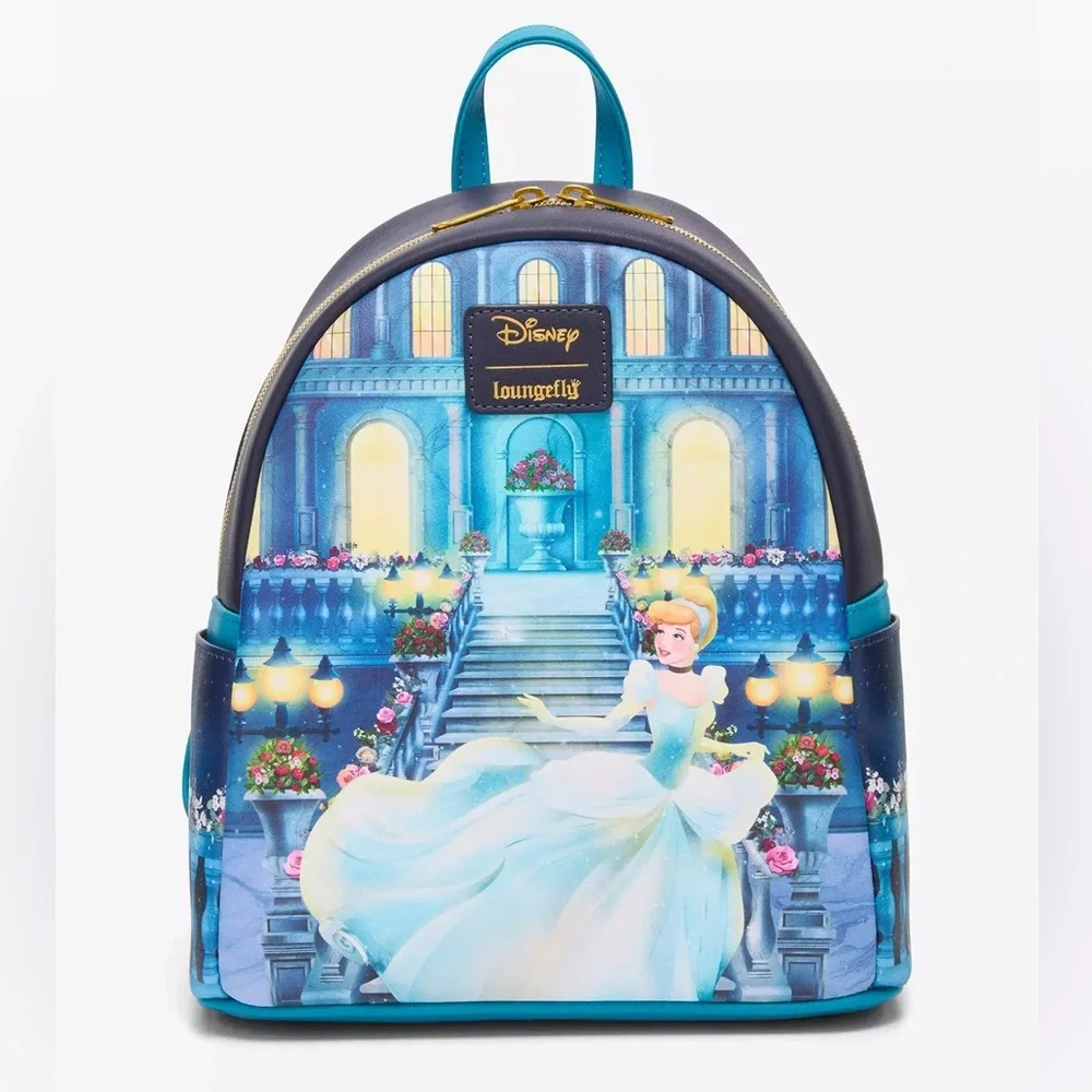 Disney Loungefly Cinderella Castle Stairs Mini Backpack NWT